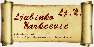 Ljubinko Markčević vizit kartica